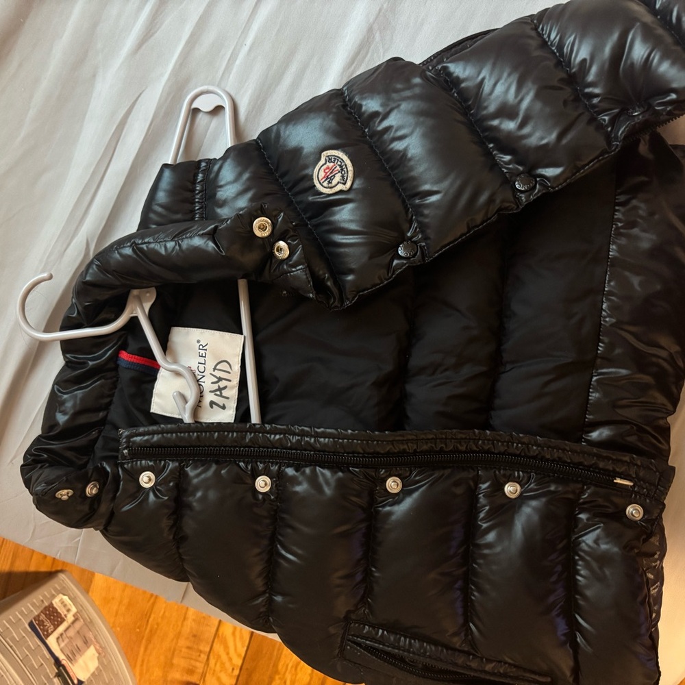 Moncler Shiny Black Puffer Coat